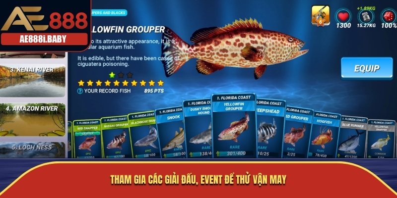 Tham gia các giải đấu, event để thử vận may