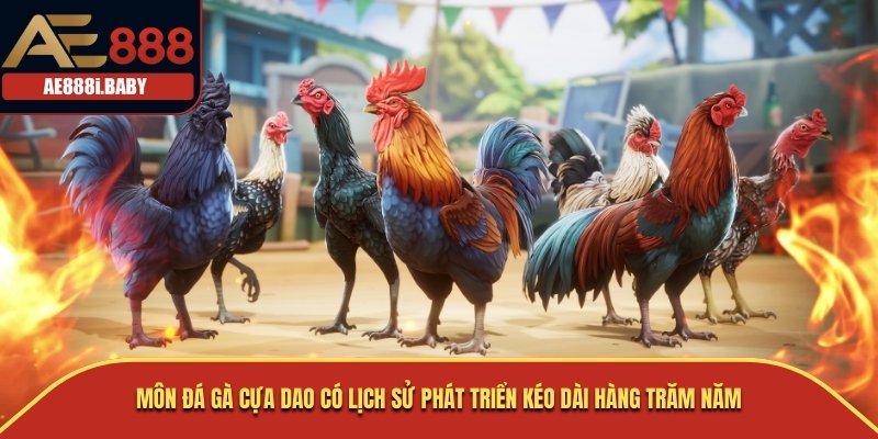 Môn Đá gà cựa dao có lịch sử phát triển kéo dài hàng trăm năm