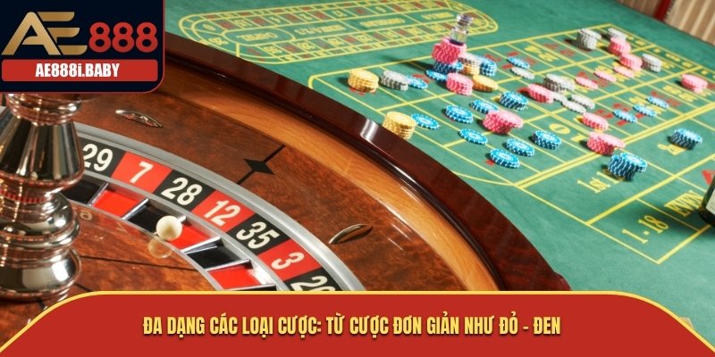 Khám Phá Roulette Online – Trò Chơi Đỉnh Cao Mang Đến Giải Trí Cùng AE888 2 Đa dạng các loại cược: từ cược đơn giản như đỏ - đen